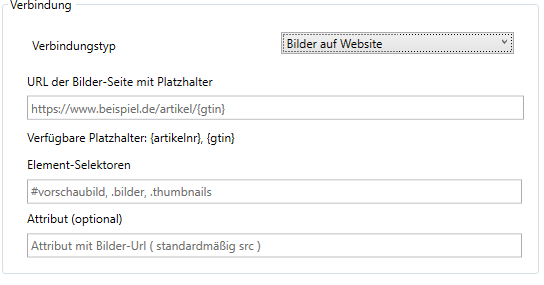 Bilder auf Website Einstellungen