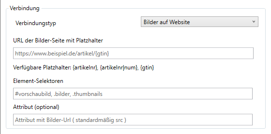 Bilder auf Website Einstellungen